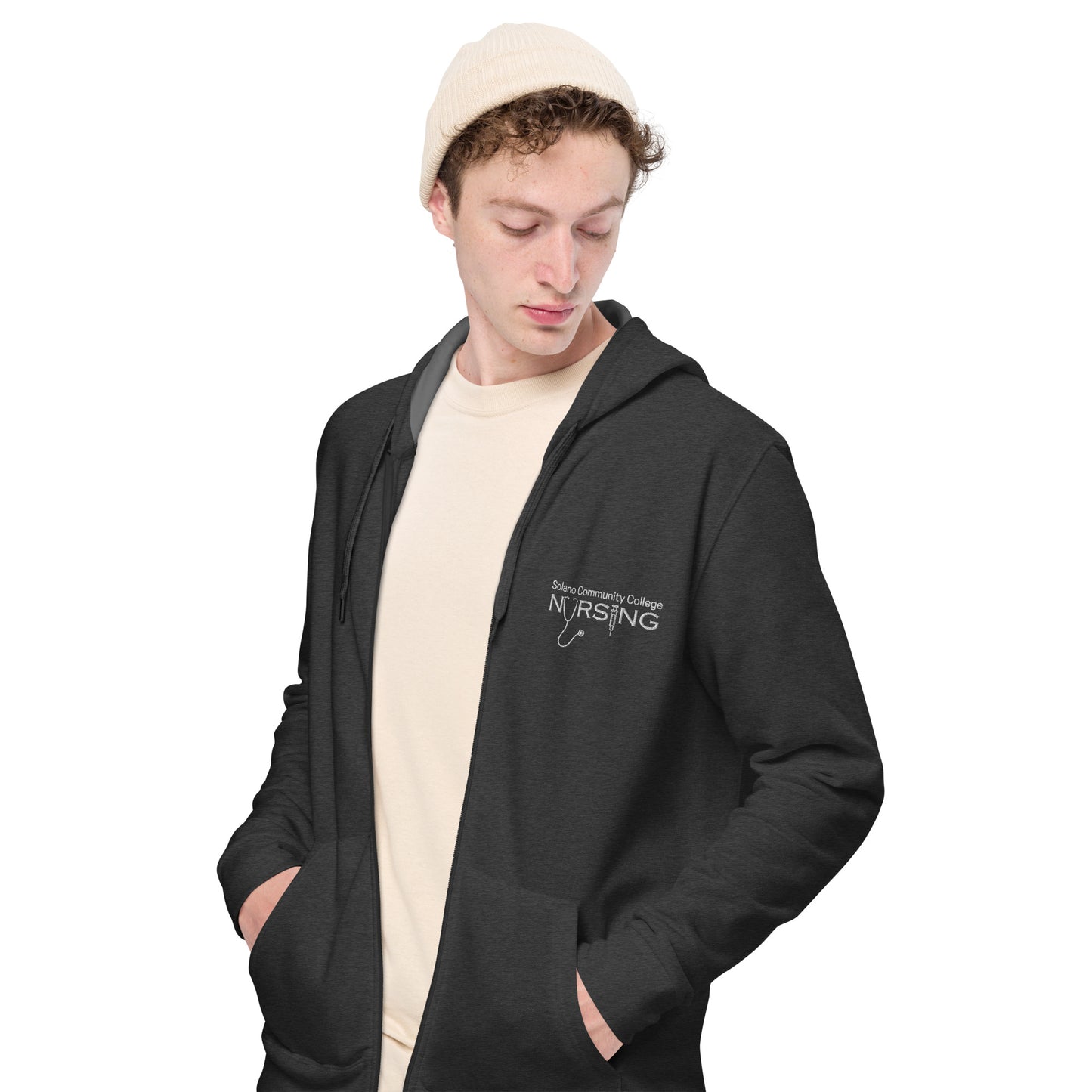 Unisex basic zip hoodie